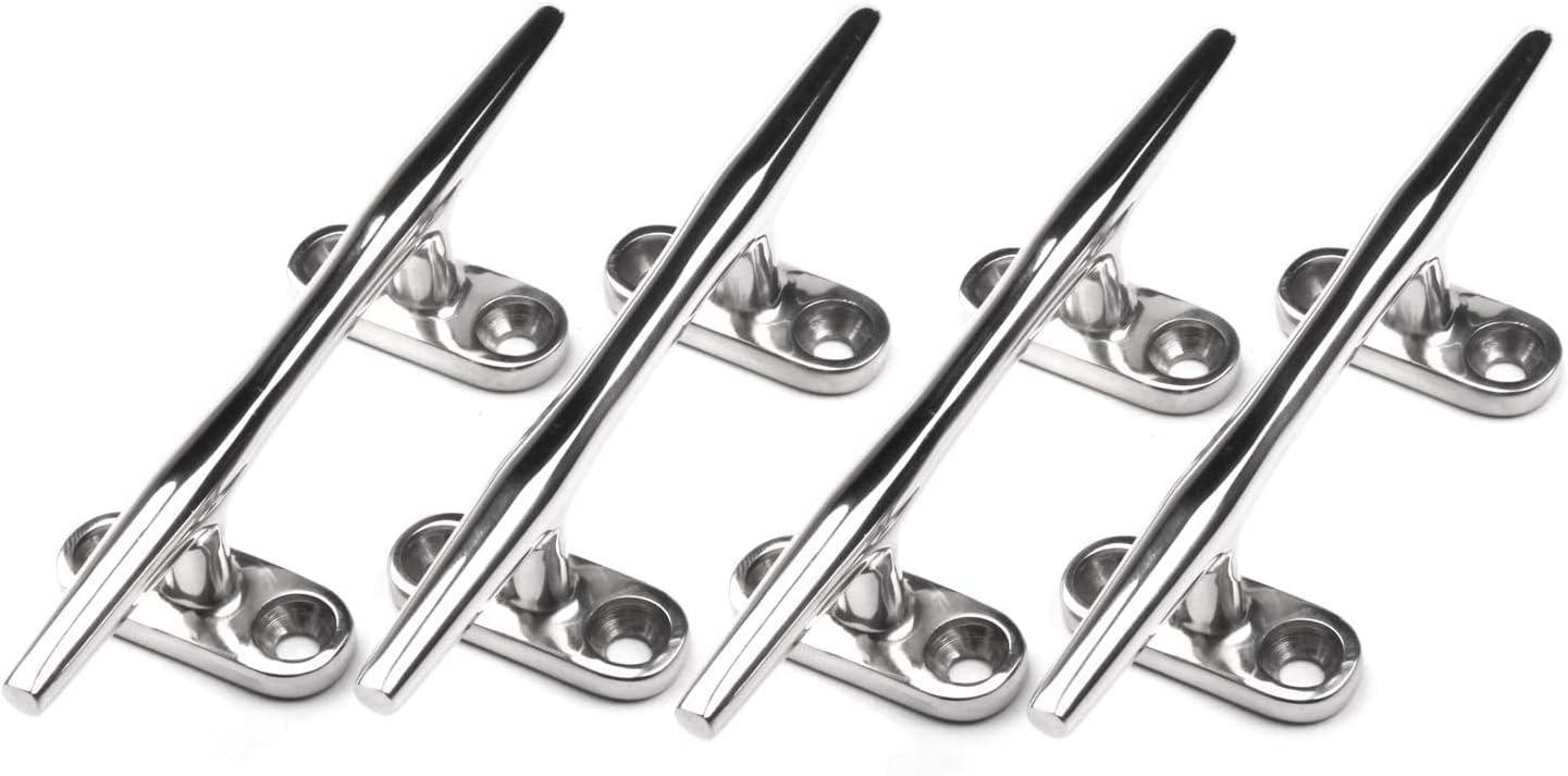 MIZUGIWA Boat Cleat Stainless Steel Marine Dock Cleat Open Base,4 inch