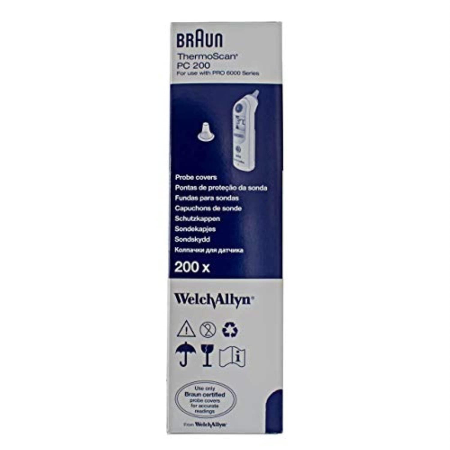 Braun ThermoScan PC 200 Probe Covers 200 Count for Pro 600 Series