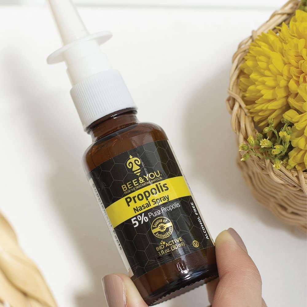 BEE and You Natural Propolis Nasal Spray 1 Fl oz DrugFree Congestion Relief AlcoholFree