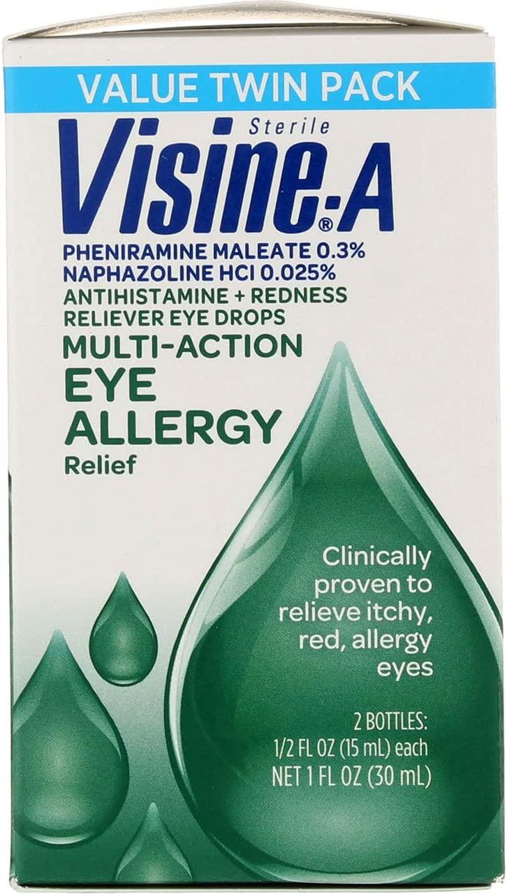 VisineA MultiAction Eye Allergy Relief Drops 0.5oz Twin Pack