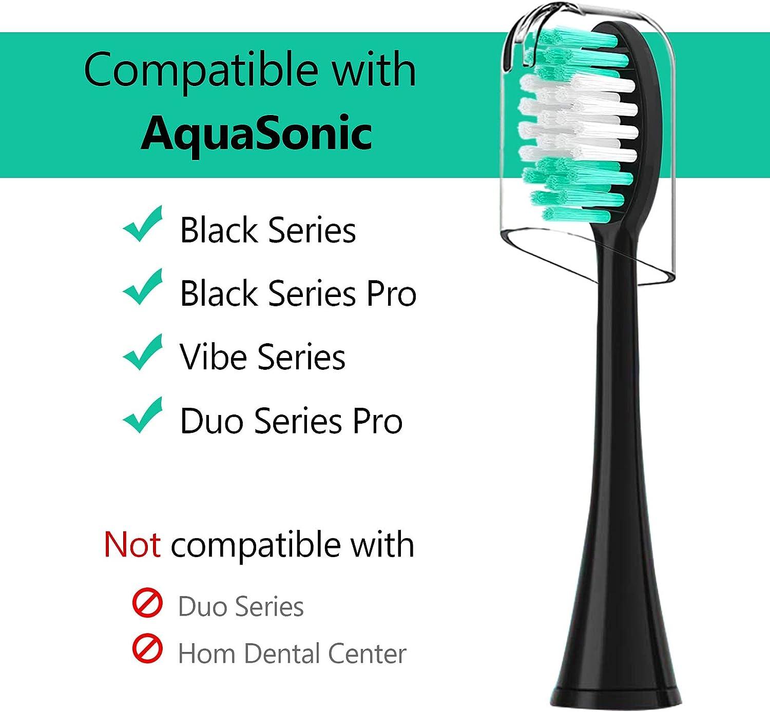 Replacement Toothbrush Heads Compatible with AquaSonic Black Series