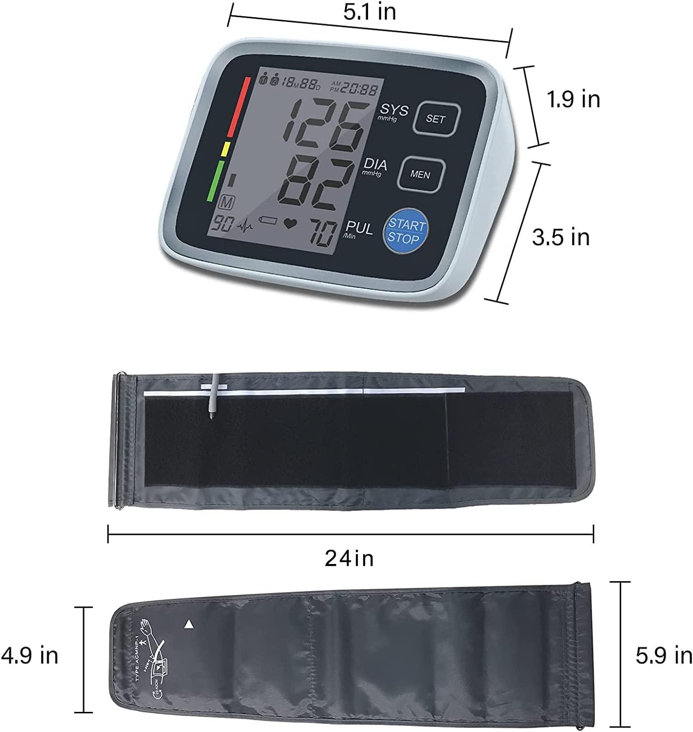 Auto Upper Arm Blood Pressure Machine Monitor, Adjustable Large Xl