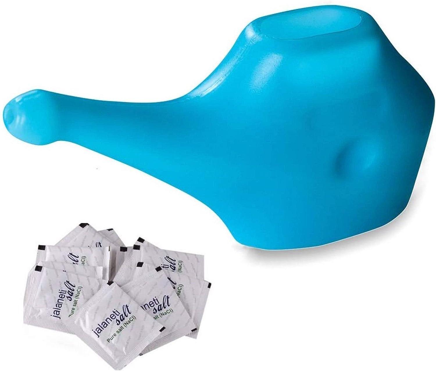 2activelife Plastic Neti Pot for Nasal Cleansing (Blue) Compact and