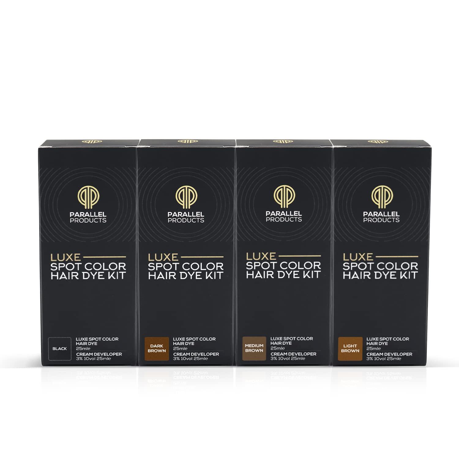 Parallel Products - Luxe Color (Medium Brown) - Cream Hair Dye - 25mL -  Tint For Professional Spot Coloring