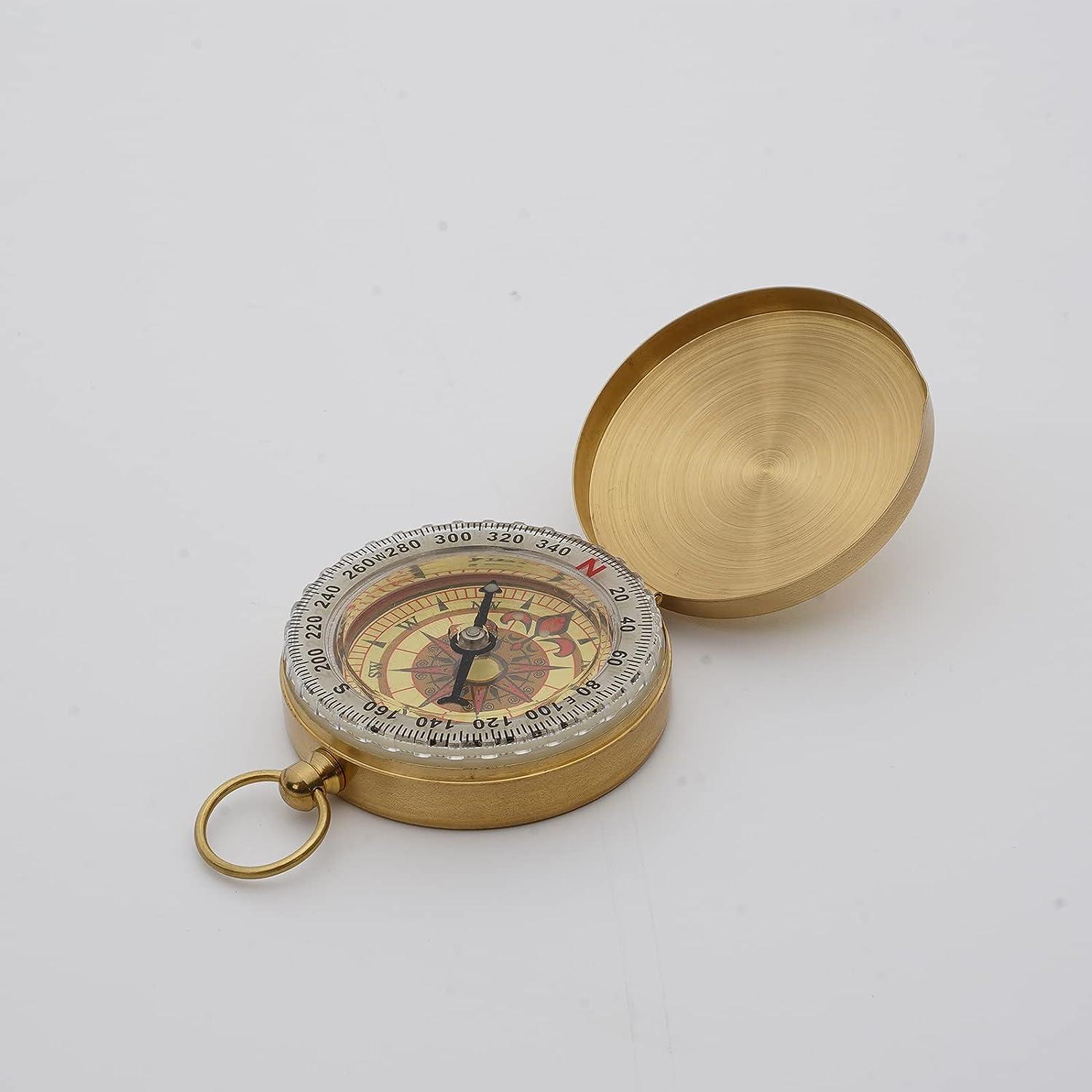 Pocket Compass,Portable Pocket Watch Compass,Classic Pocket Compass for  Kids Adult for Comping,Hiking, Mountaineering and Other Outdoor Activities