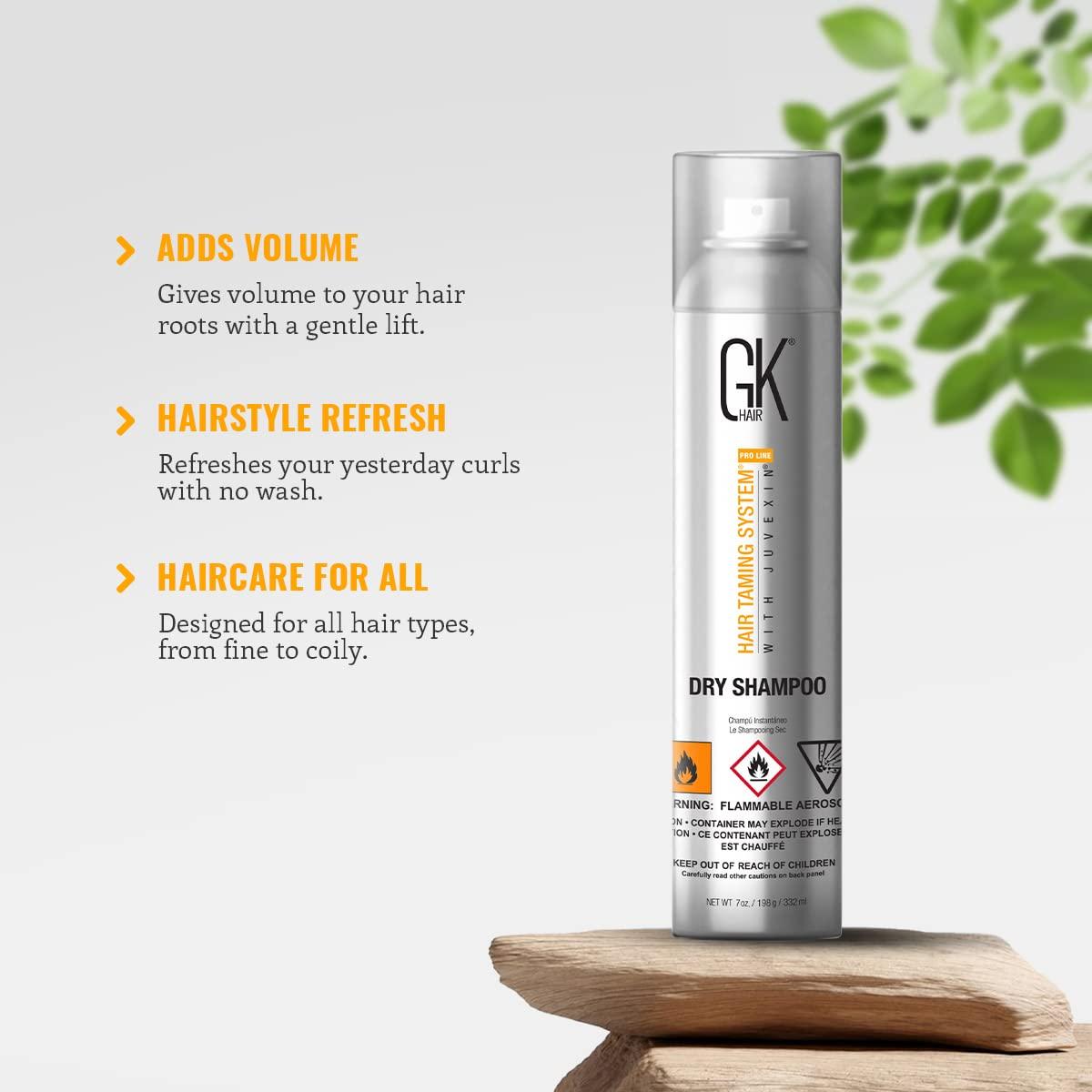 GK HAIR Global Keratin Waterless Dry Shampoo No Residue Spray (7 Fl Oz