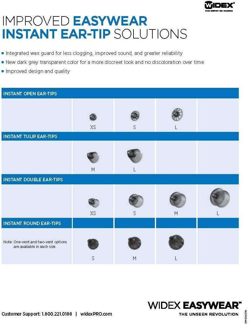 Widex Easywear Instant Double Ear Tip (XS) Comfortable Fit for Hearing Aids