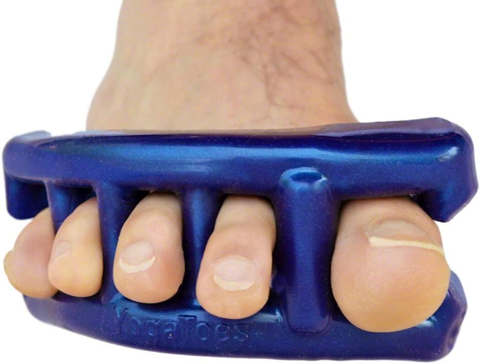 Original Yoga Toes for Men: Gel Toe Separators and Toe Stretchers in  Metallic Blue. Stop Foot Pain and Boost Athletic Performance! (Large) Large  (Pack of 1)