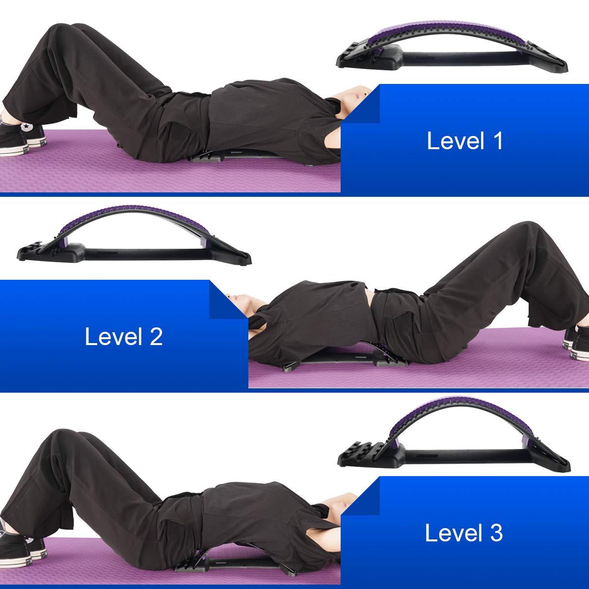 HONGJING Back Stretcher with Acupressure Massage Back Pain Relief for