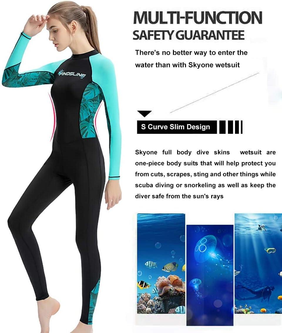 Women One Piece Swimsuit Full Body Jumpsuit UV Protection Rash Guard  Swimwear 