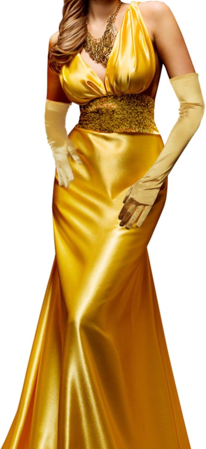 gold dress gloves Gold Statement Leather Opera Gloves (70,60,50,13cm) – Oh Girl Gang main image 1