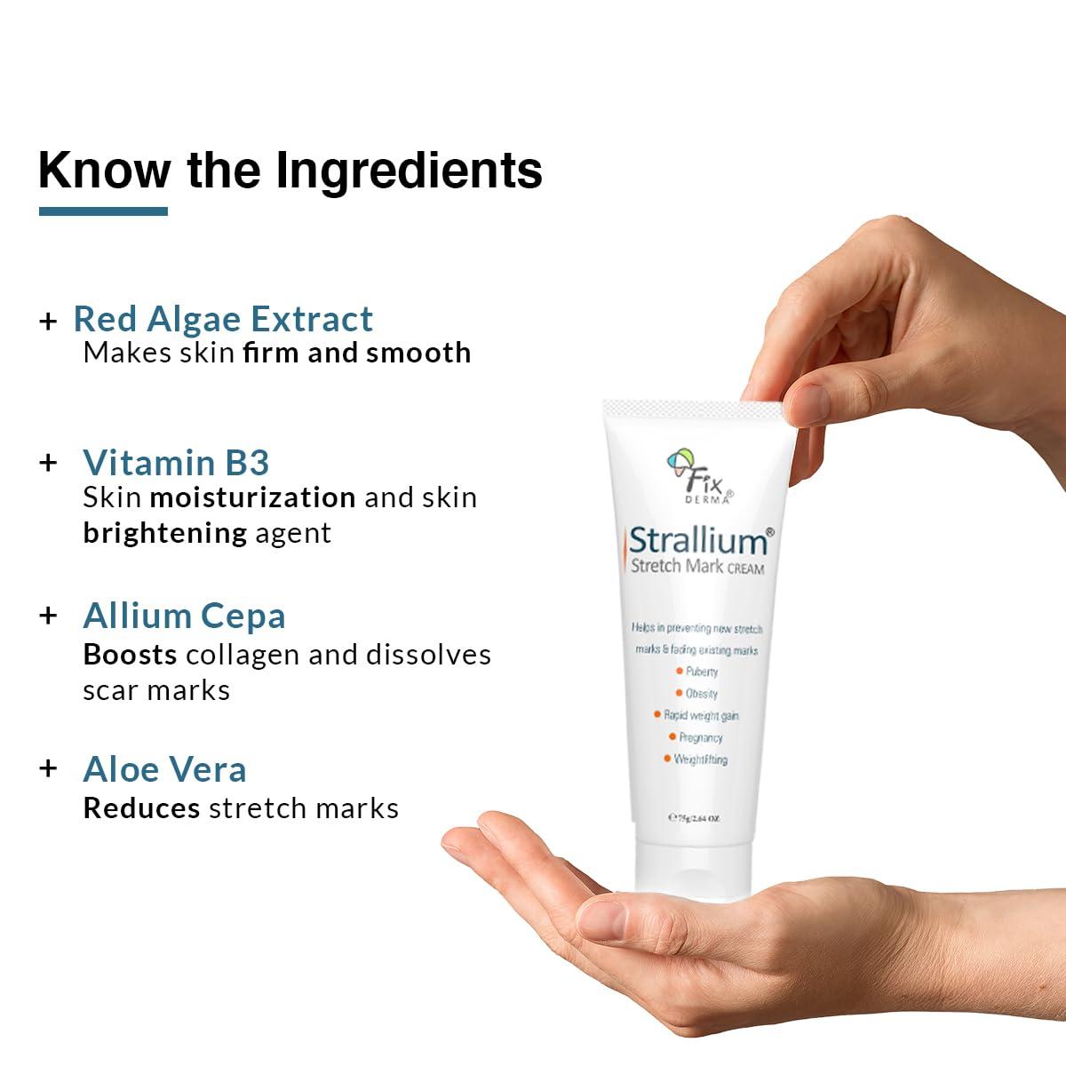 Fixderma Strallium Anti Stretch Mark Cream | 10% Aloe Vera | Best Stretch  Mark Cream for Pregnancy & Removal - 2.64 Oz | Buy Now with Express  International Delivery | GoSupps.com