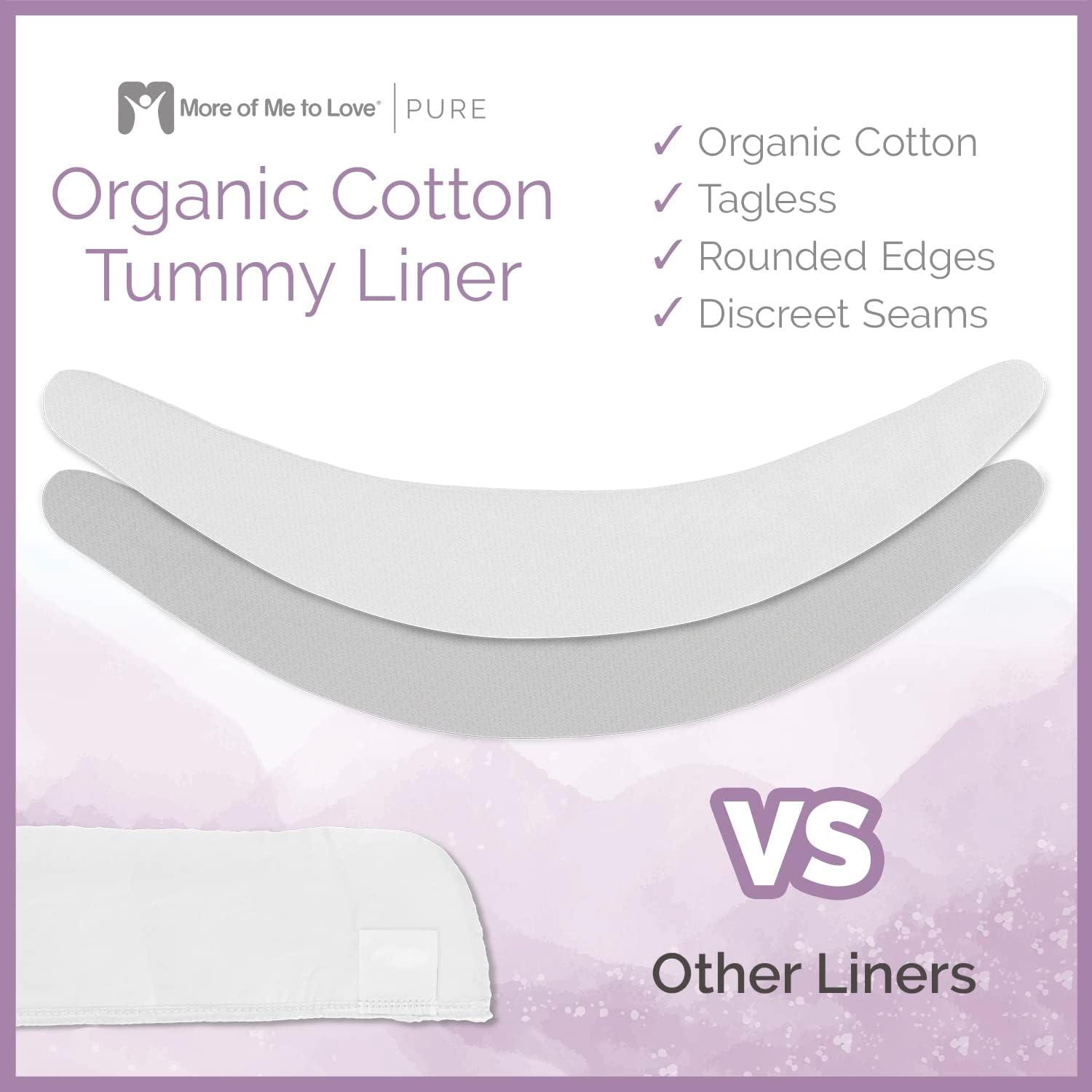 More of Me to Love Organic Cotton Tummy Liner 4-Pack XX-Large (2 x Pearl  White and 2 x Stone Gray)