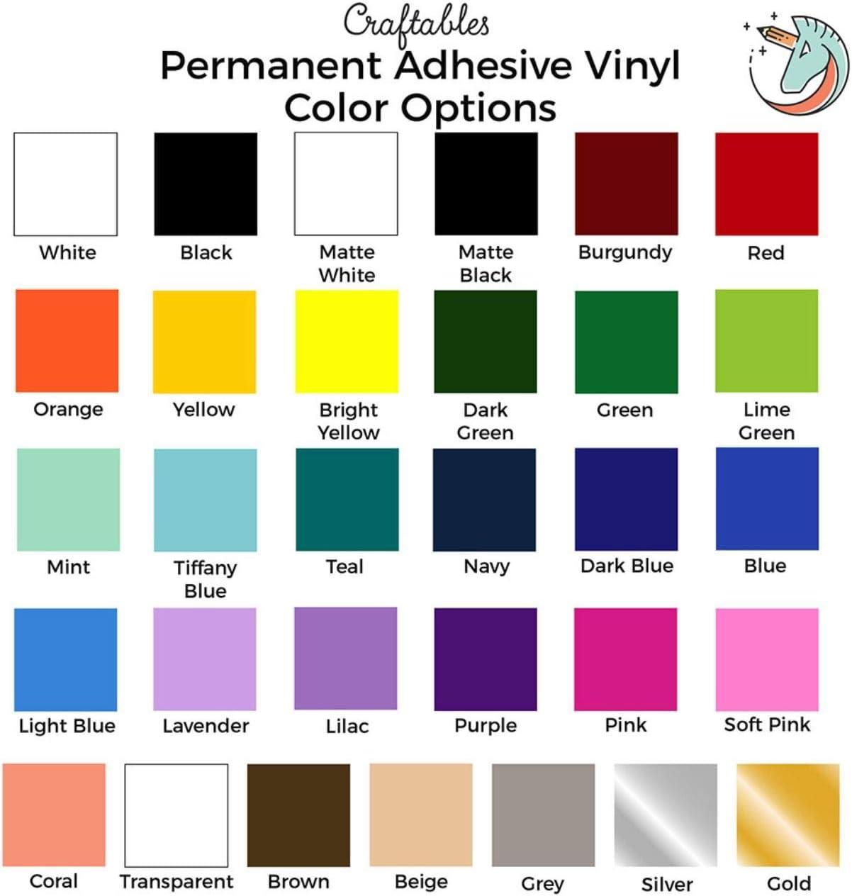 Craftables Gold Vinyl Roll - Permanent Adhesive Glossy & Waterproof, 12 x  10