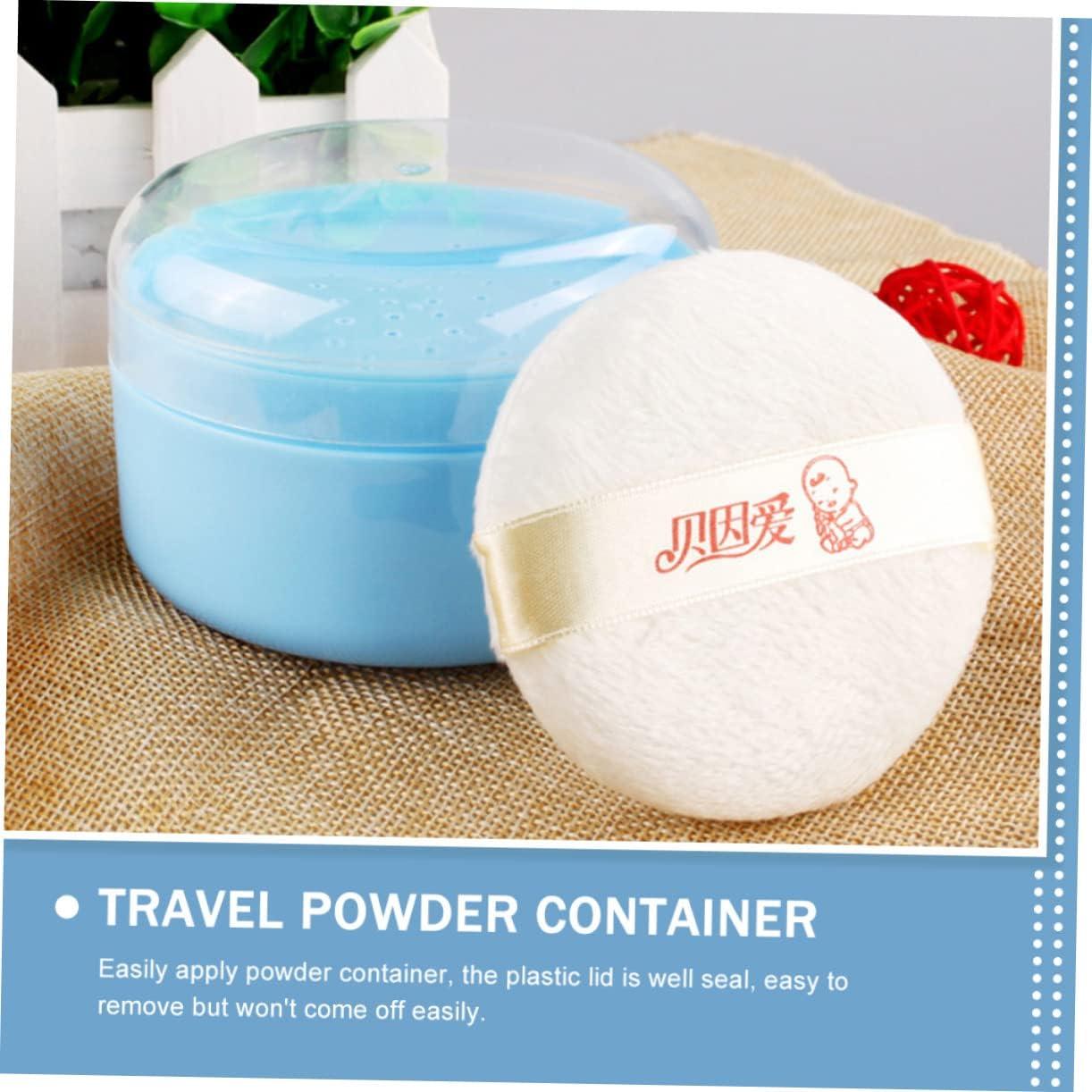 Hohopeti 8 Pcs Body Powder Puff Box Make up Powder Puff Travel Baby