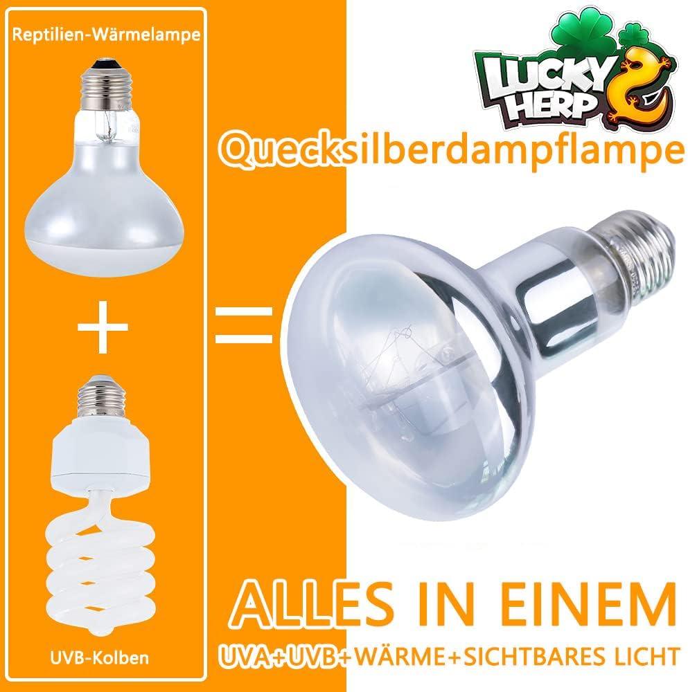 Buy Lucky Herp 80W UVA UVB Heat Lamp for Reptiles Ideal for