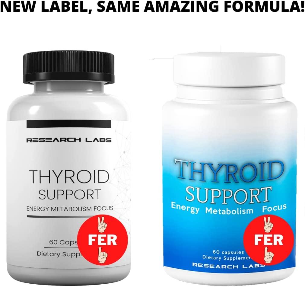 2 Pack Thyroid Support + Iodine Supplement Boost Energy & Metabolism