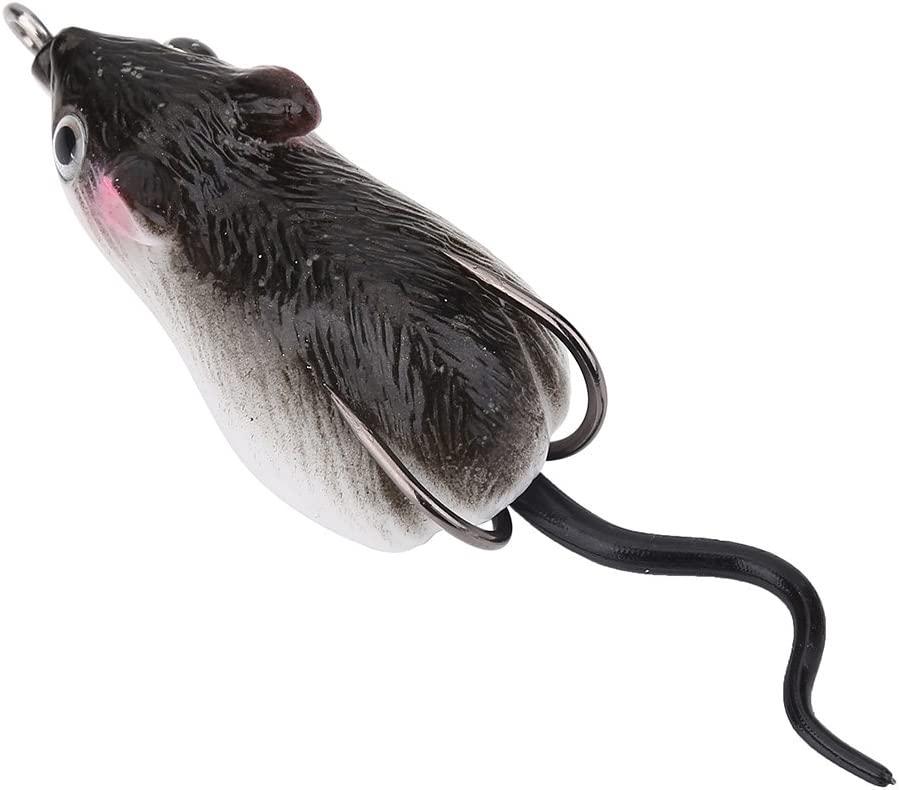 Mouse Rat Fishing Lure, 2pcs Freshwater Soft Rubber Mouse Mice
