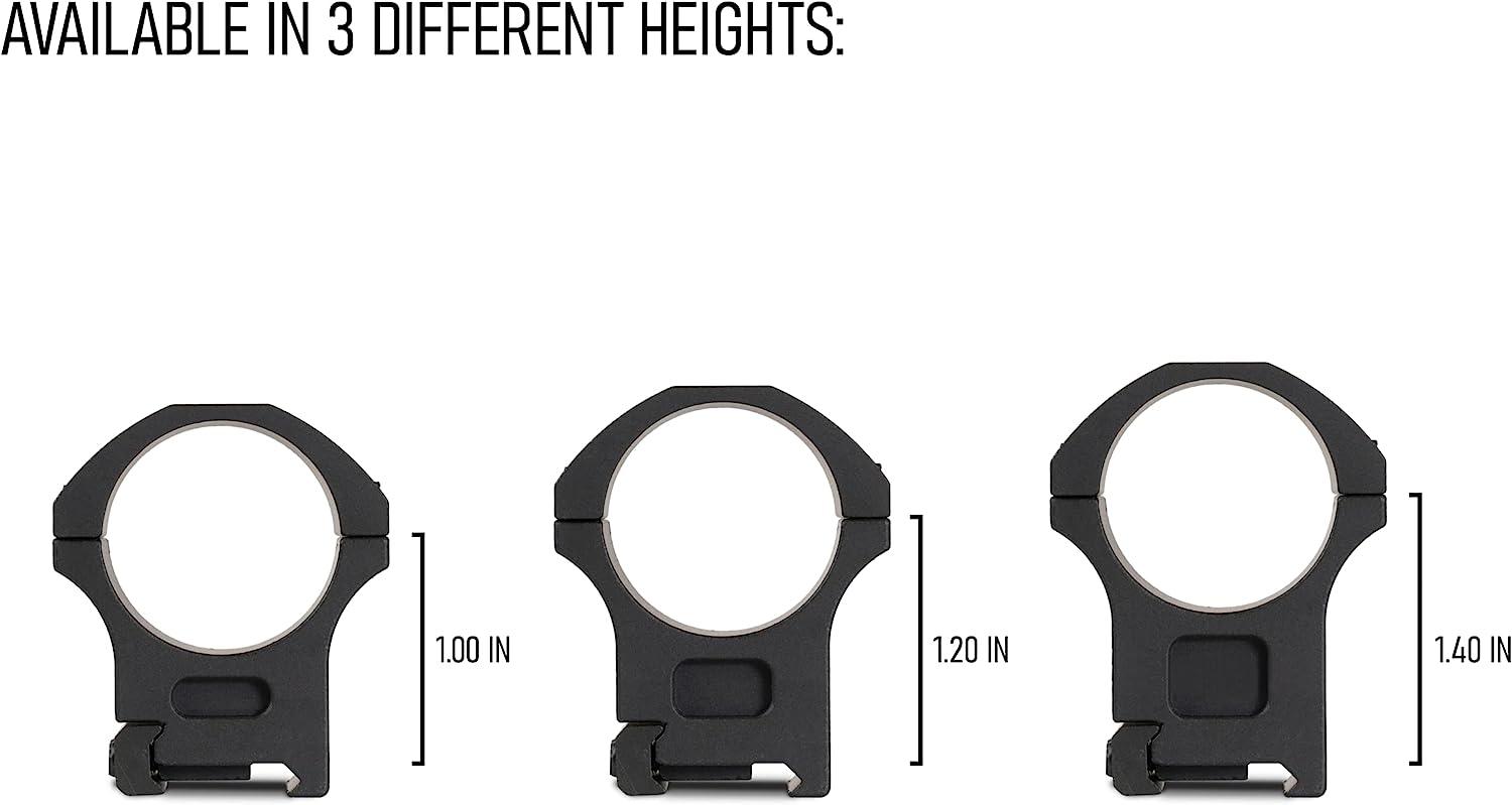 Monstrum Precision V2 Scope Rings 34mm Diameter Picatinny 1.40 Height