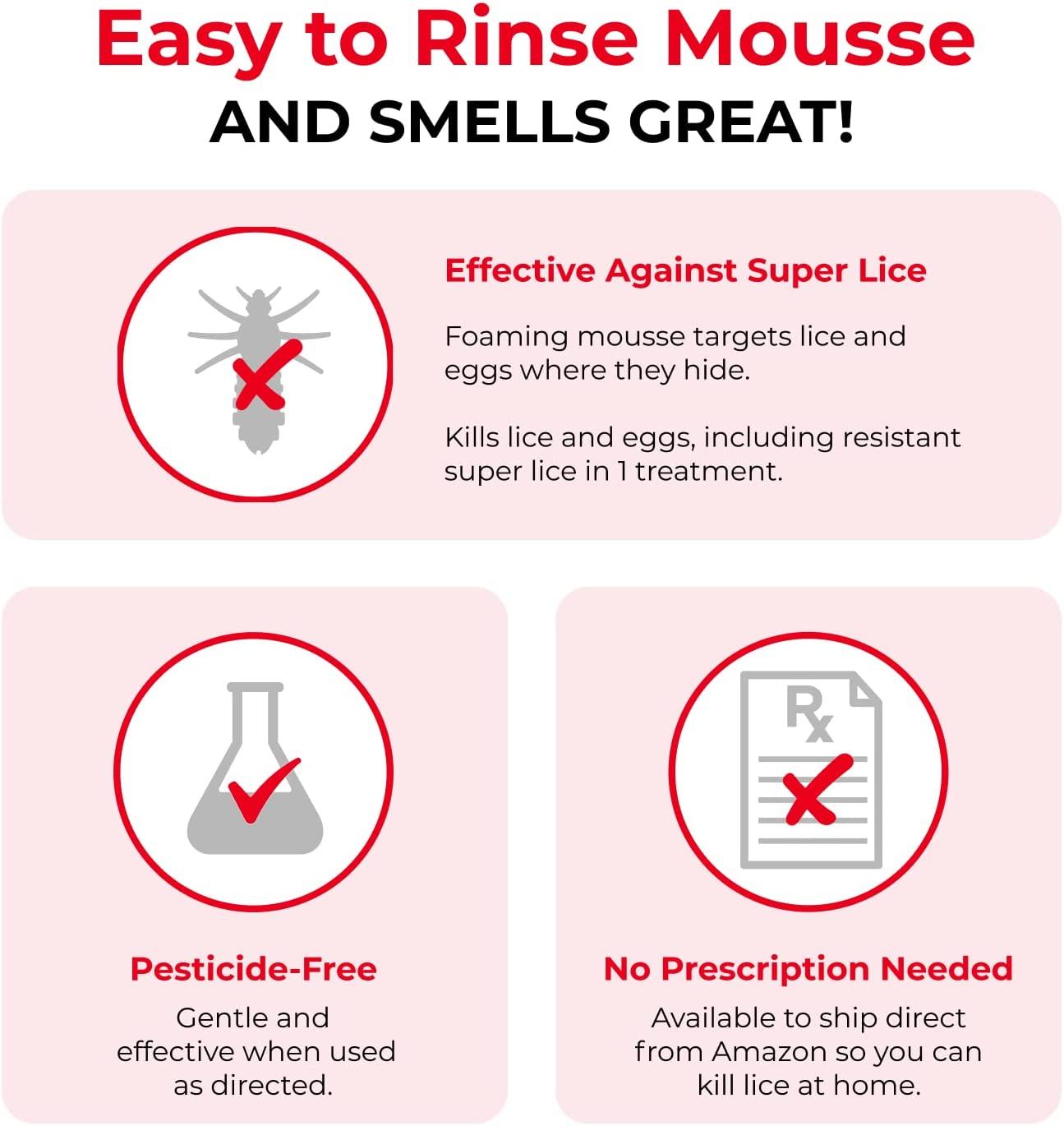 Vamousse Lice Treatment Complete Kit Includes Lice Treatment Mousse