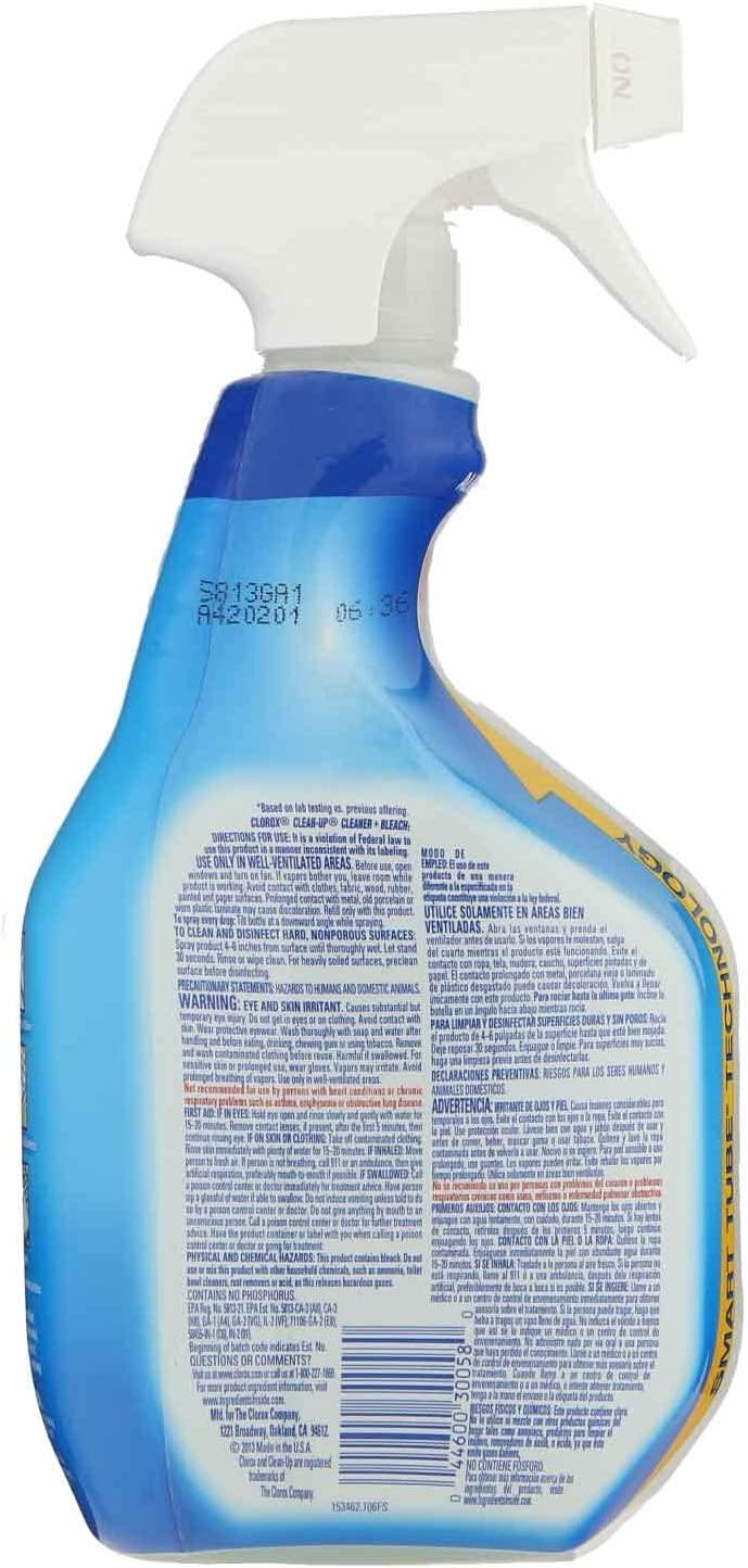 Clorox Clean-Up All Purpose Cleaner Spray Bottle with Bleach, Fresh Scent,  32 Fl Oz
