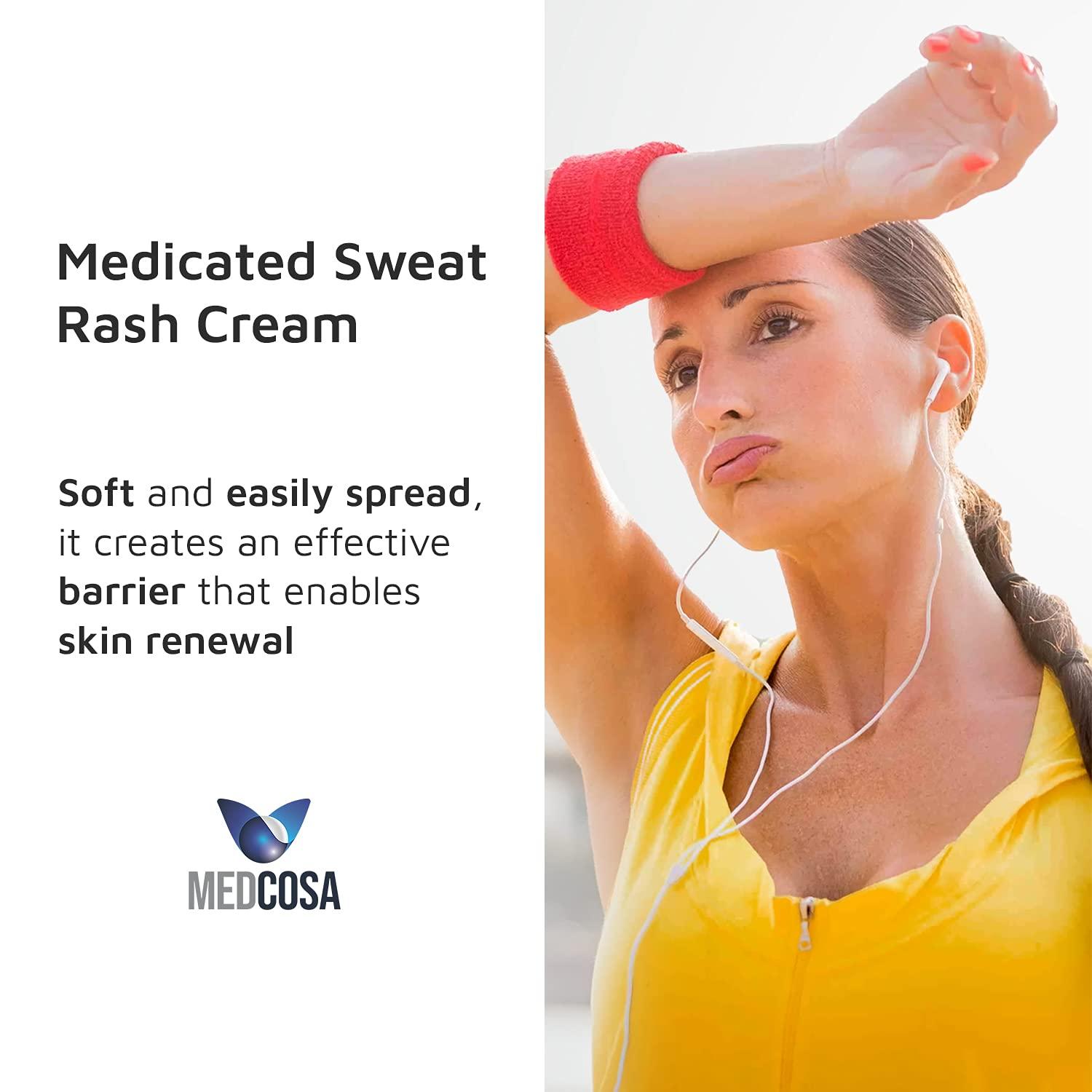 Medcosa Adult Rash Cream Fast Relief for Sweat, Heat, Diaper Rash