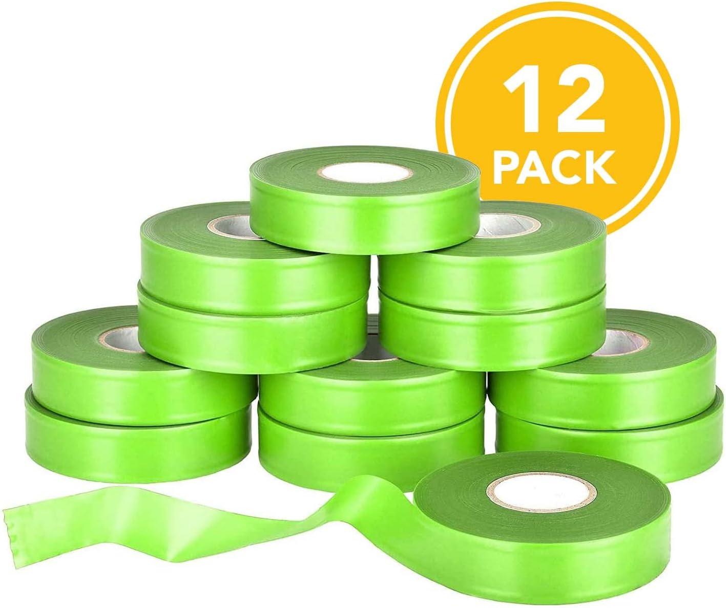 AdirPro Paquete de 12 cintas fluorescentes de marcado – Cinta de marcado de  neón multiusos – Gran etiquetado visual y etiquetado para uso doméstico y