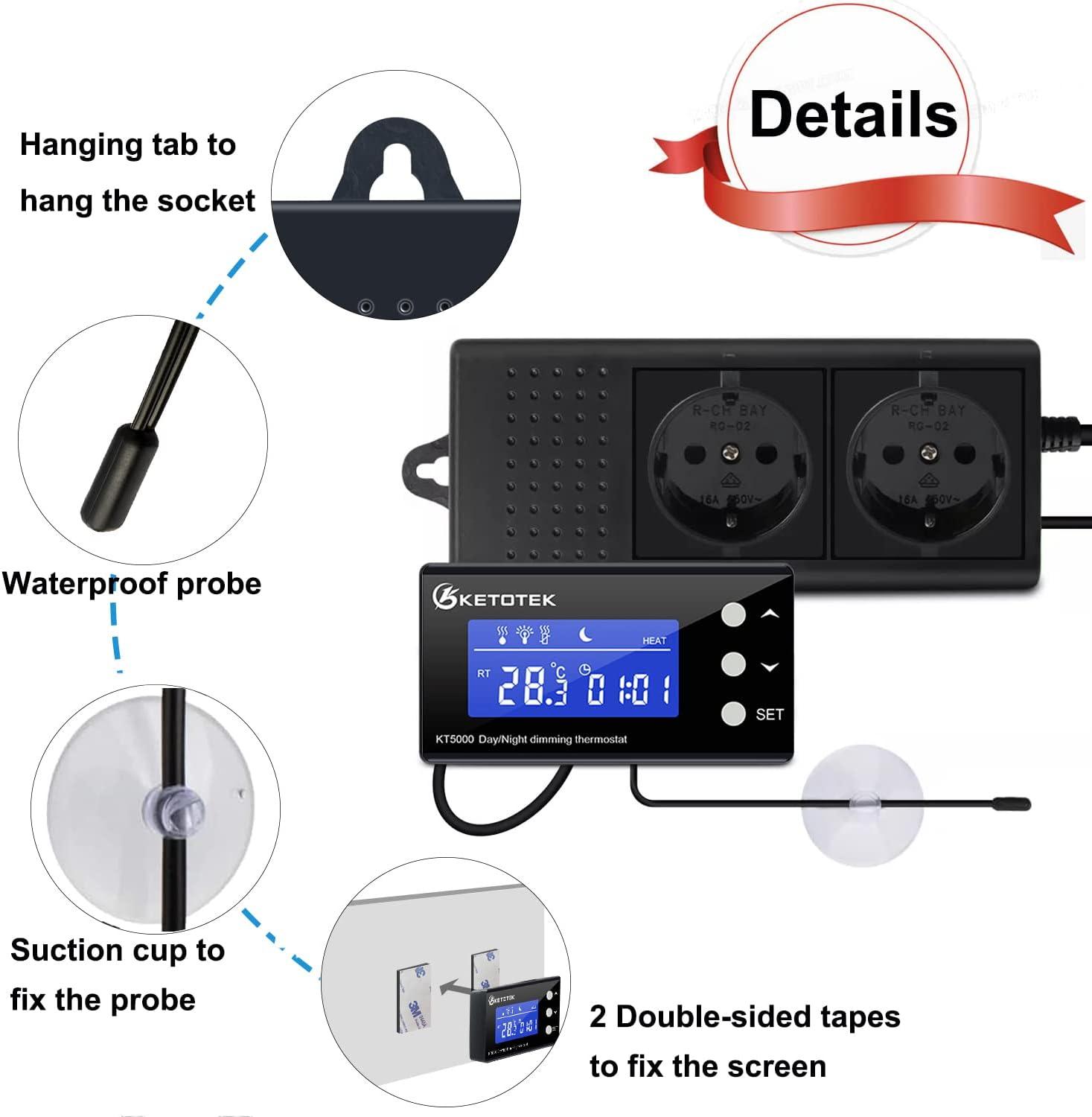 Dimming Thermostat Ketotek Digital Temperature Controller Ketotek