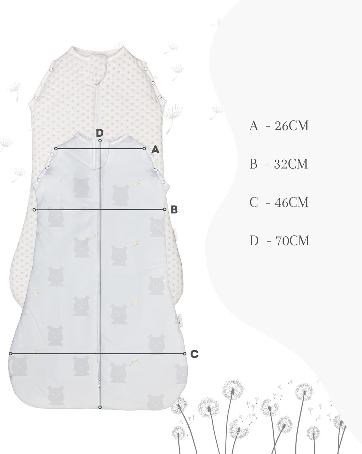 MiniMi Baby Sleeping Bag 2.5 Tog 100 Cotton Swaddle Blanket