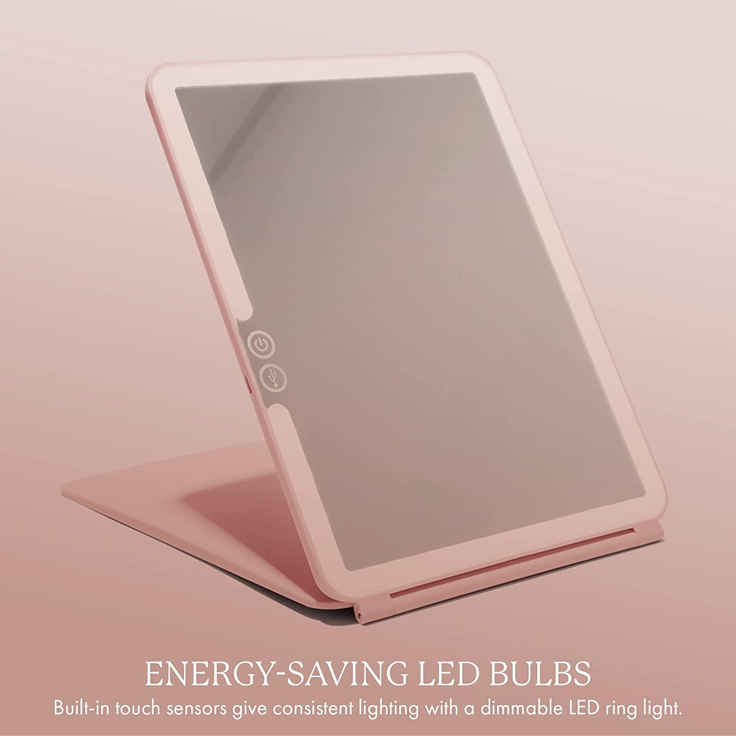 LED Travel Handheld Vanity Mirror, Pose by Vanity 3 LED Colors