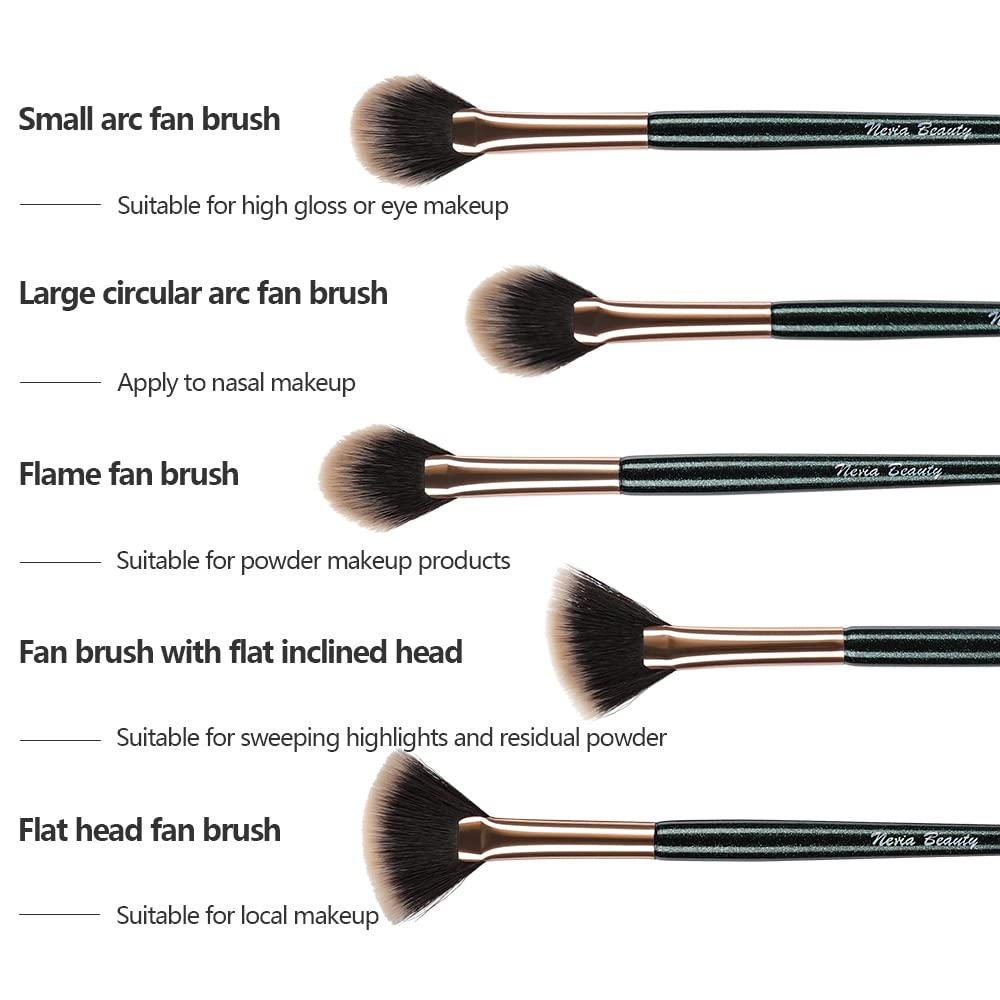 Fan Brushes,Highlighting Make Up Brushes, Soft Makeup Brush Cosmetic
