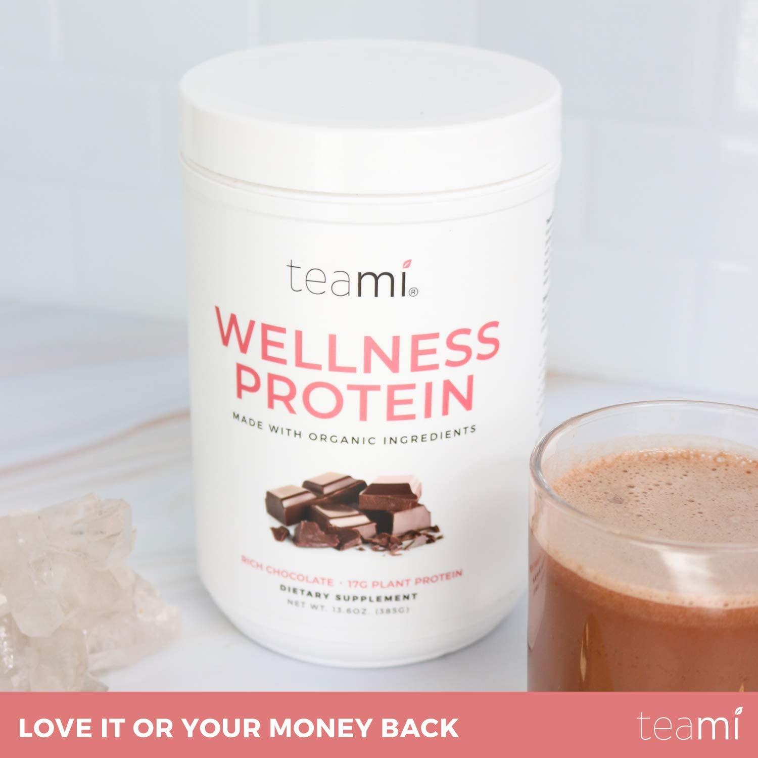 Teami Wellness Vegan Protein Powder Organic Ingredients (14 Servings