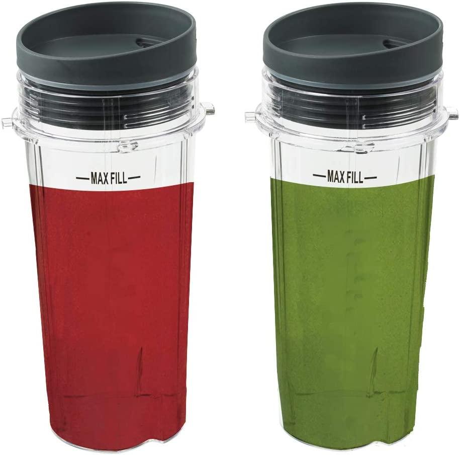 Blender Cups for Ninja Blender, 16OZ Cup with Sip Lids Compatible with  Nutri Ninja Auto IQ