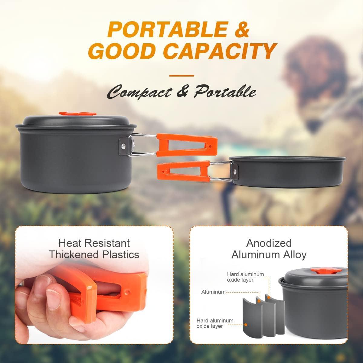 Camping Plate Bulin Camping Cookware Mess Kit Outdoor Backpacking