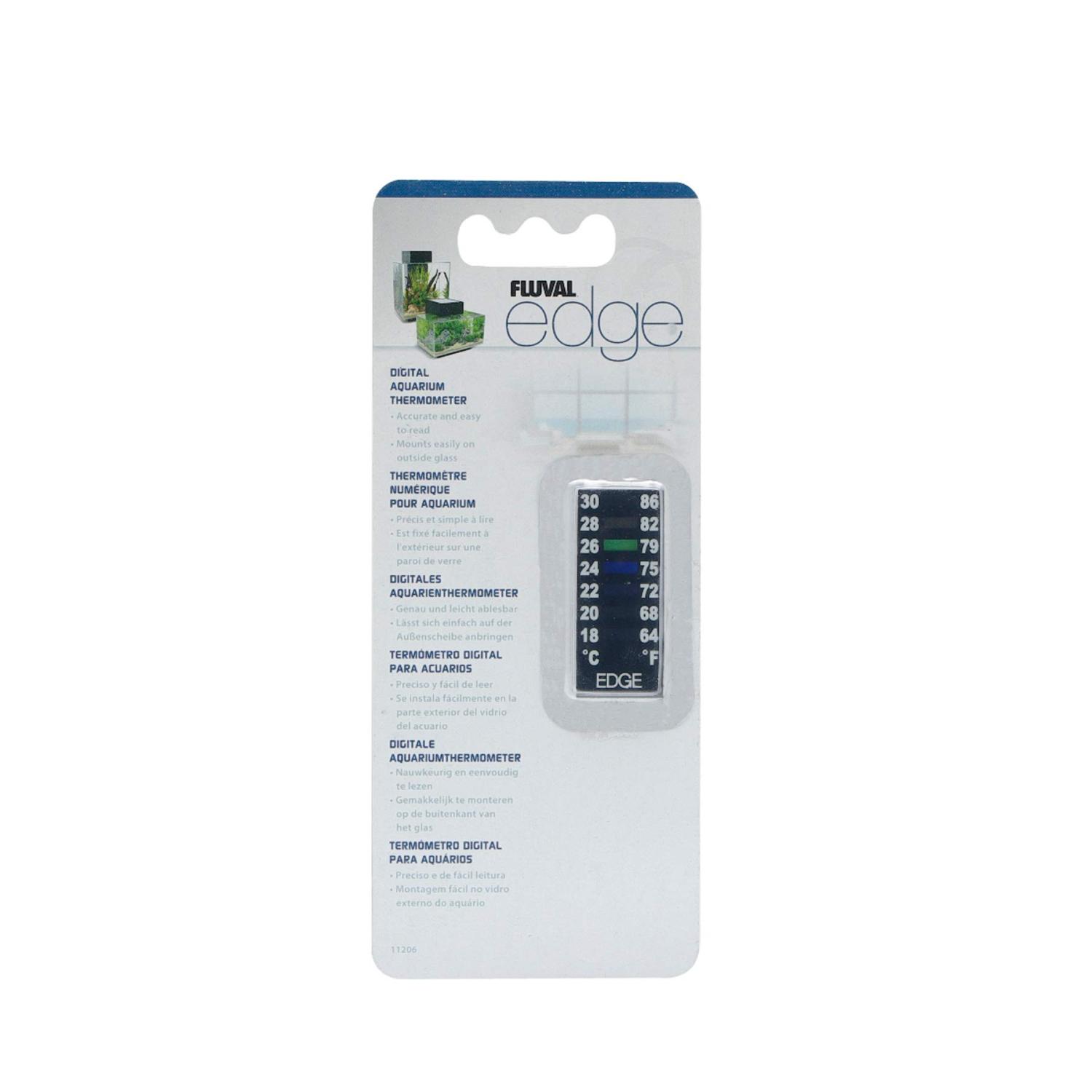 Fluval EDGE Digital Aquarium Thermometer 64 to 86 degrees Fahrenheit