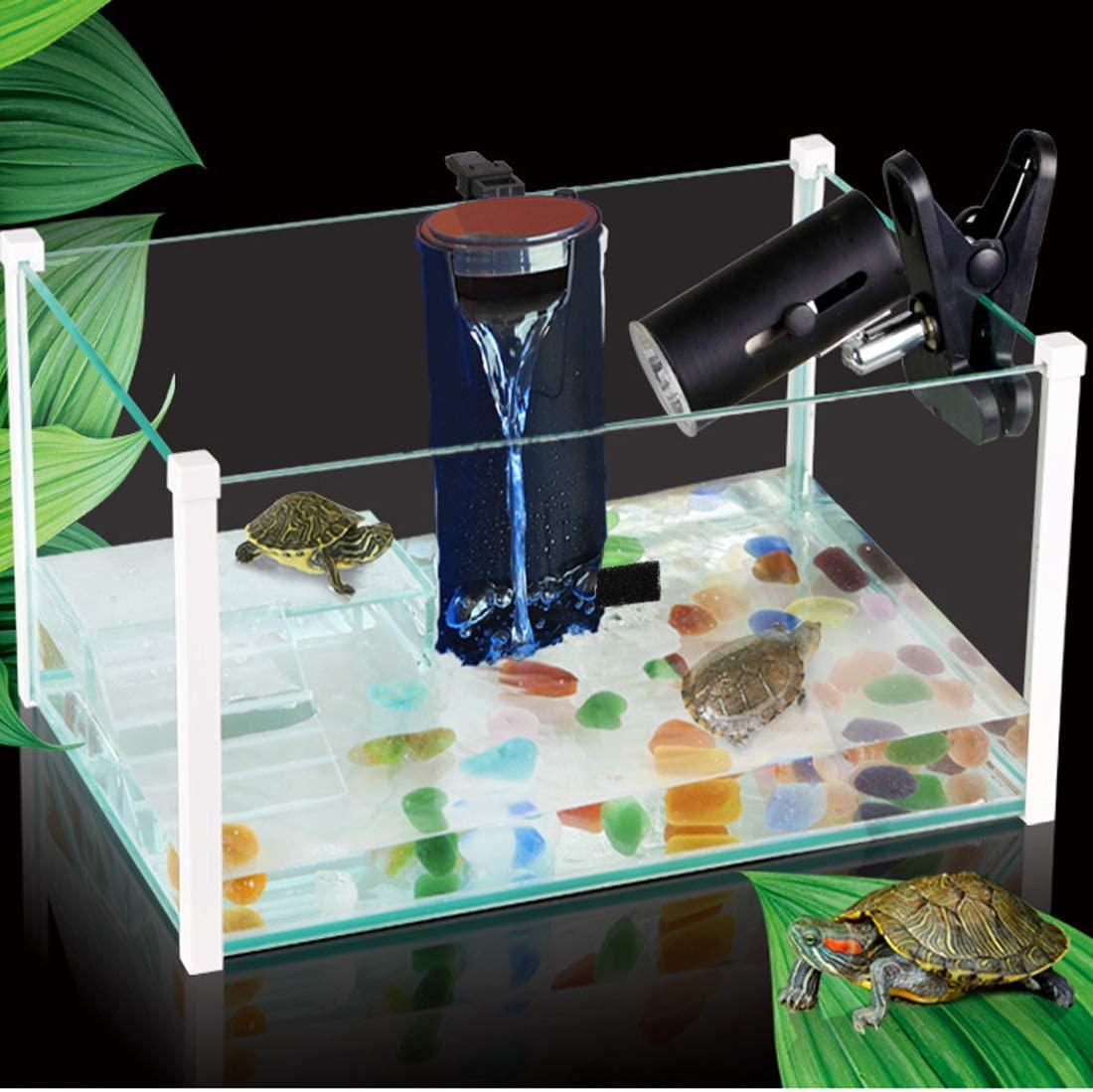 Aquarium Turtle Filter Waterfall Flow Water Clean Pump BioFiltration for Reptiles Tank Low