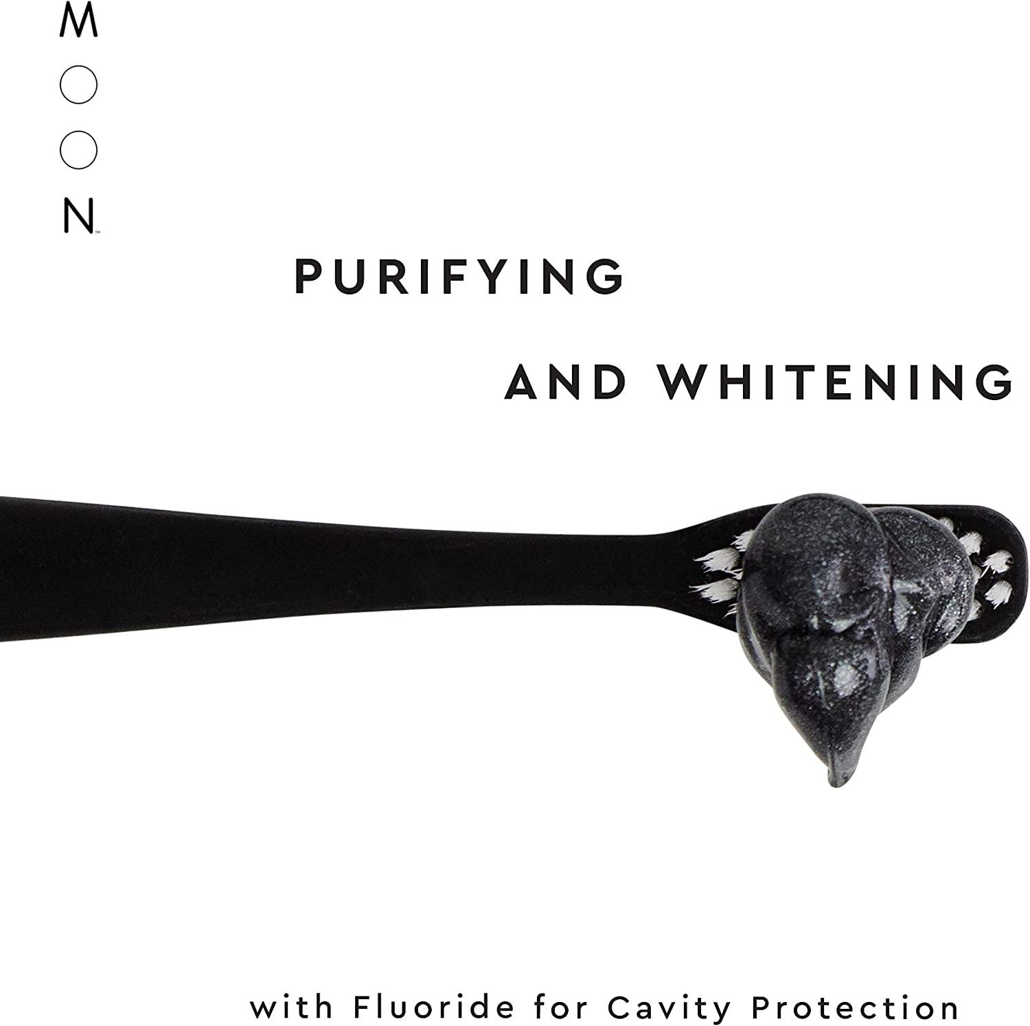 MOON Charcoal Whitening Toothpaste with Fluoride Lunar Peppermint 4.2oz