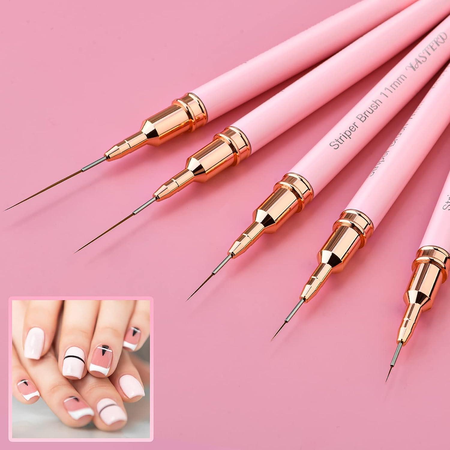 5Pcs Plastic Dotting Pen With Fine Line For Nail Art Liner Brushes Tiny  Details Fine Drawing Nail Pen Painting Manicure Tools