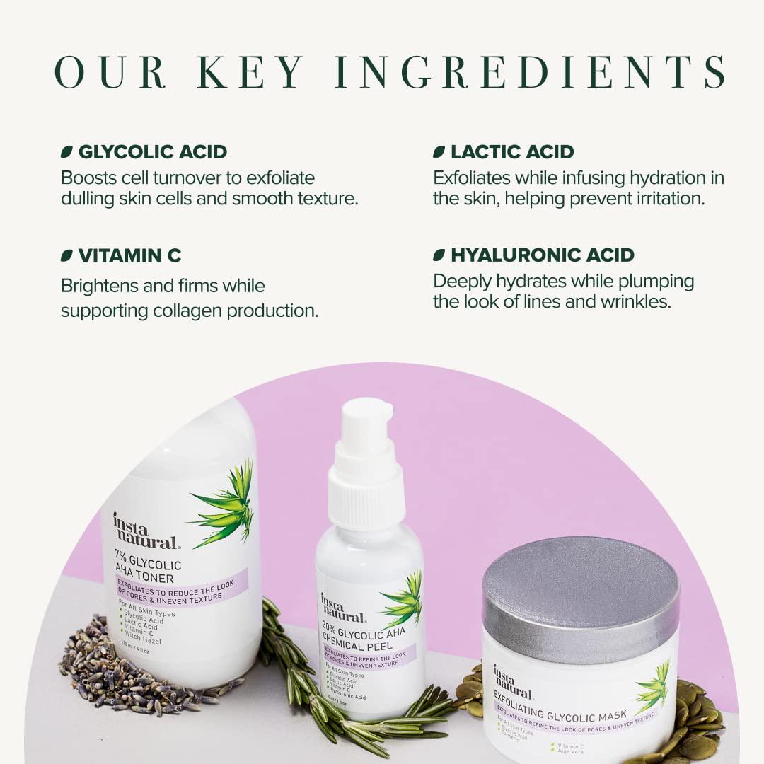 Glycolic Acid 30 AHA Chemical Peel Blackhead, Dark Spot & Scar