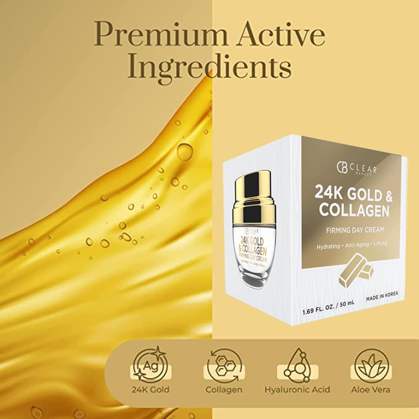 Clear Beauty 24K Gold and Collagen Daily Face Moisturizer
