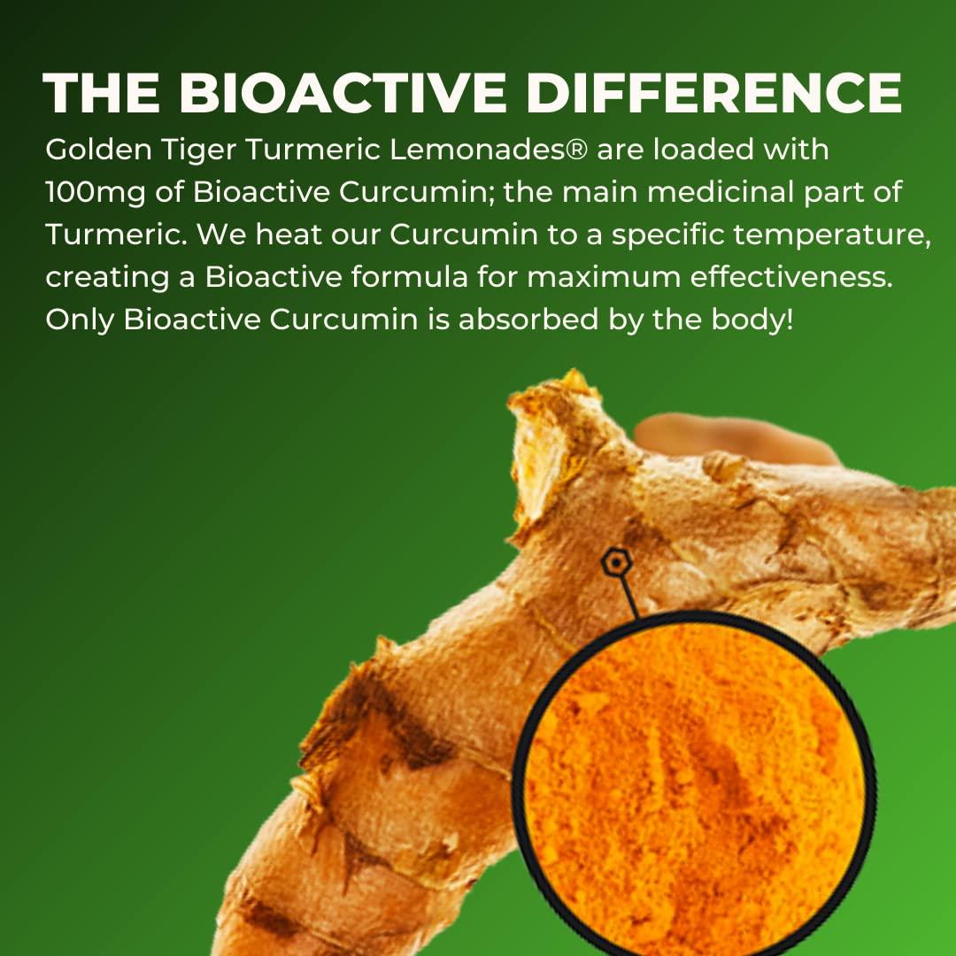 Golden Tiger Organic Sparkling Turmeric Lemonade with Green Tea 12