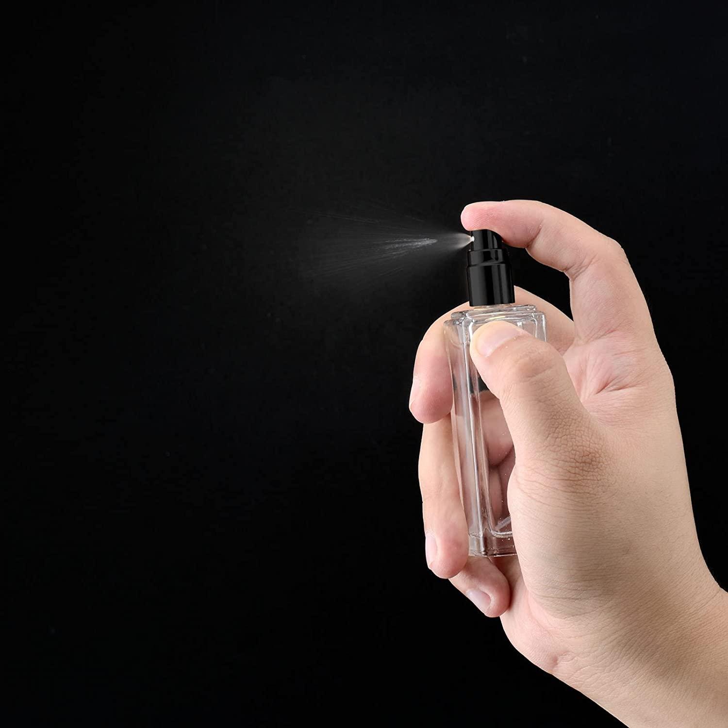 30ml Black Perfume Atomizer Spray Bottle Set Refillable Glass