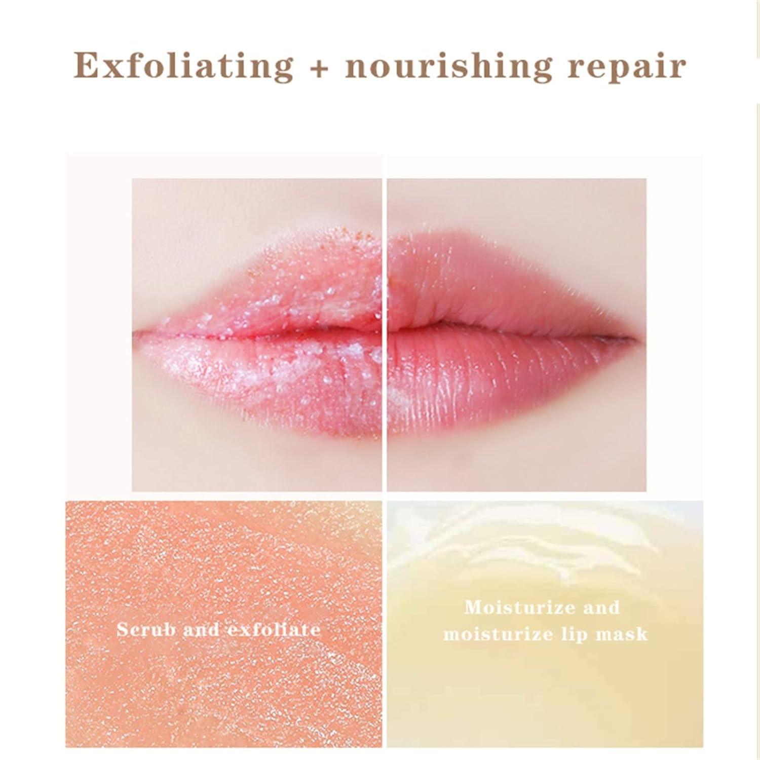 Lip Gloss for Women Sets Scrub Repair Mask Treatment Lip Scrub