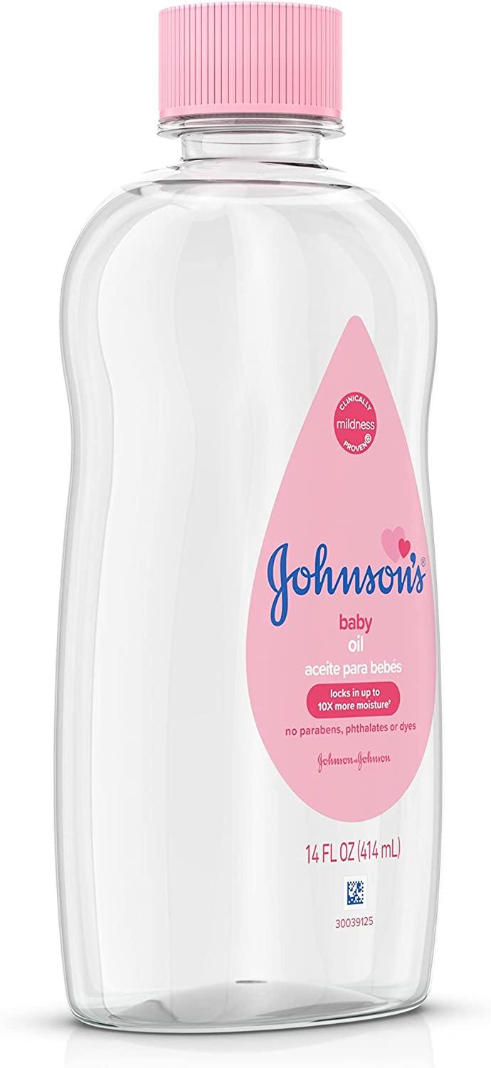 Johnson's Baby Oil, Pure Mineral Oil to Prevent Moisture Loss, Original, 14  Fl Oz (Pack of 6) - Packaging May Vary
