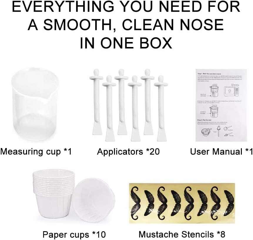 Nose Hair Wax, Nose Waxing Kit for Men & Women (50g/1.67oz Nose Wax) and 20 Applicators