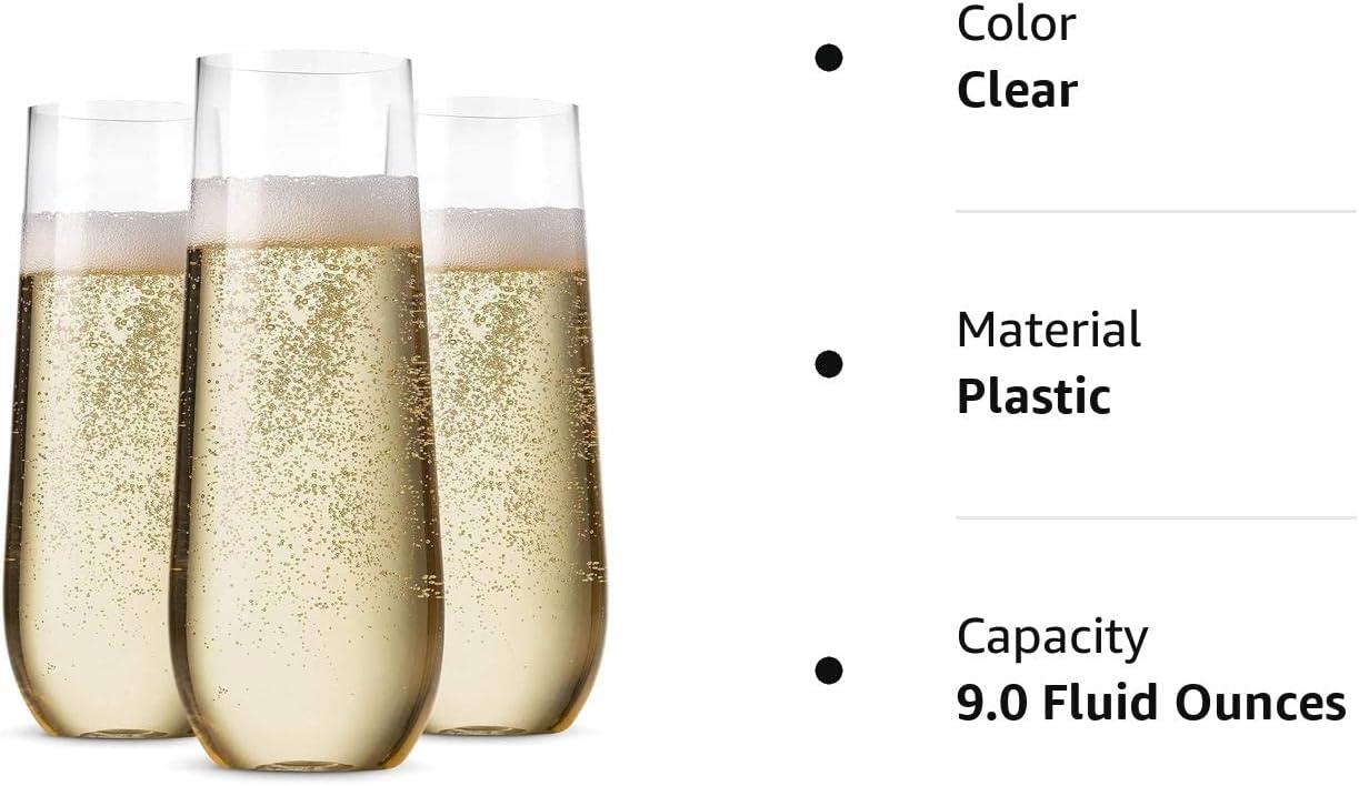 Shatterproof stemless shop champagne flutes