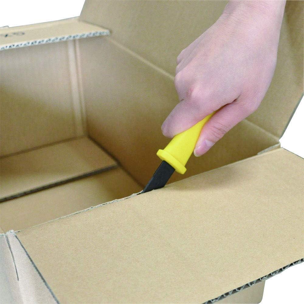  CANARY Corrugated Cardboard Cutter Dan Chan, Safety Box Cutter  Knife [Non-Stick Fluorine Coating Blade], Made in JAPAN, Yellow (DC-190F-1)  : Office Products
