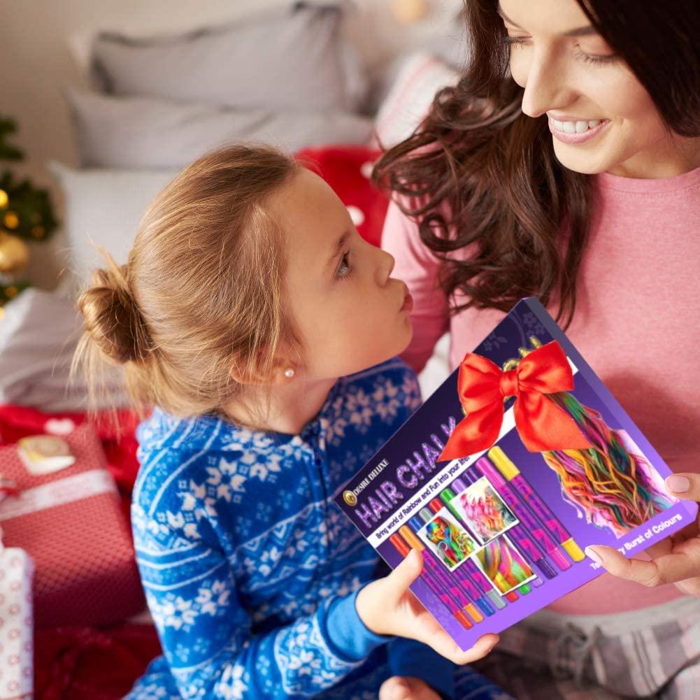 Desire Deluxe Hair Chalk Gift for Girls - 10 Temporary Colour Pens