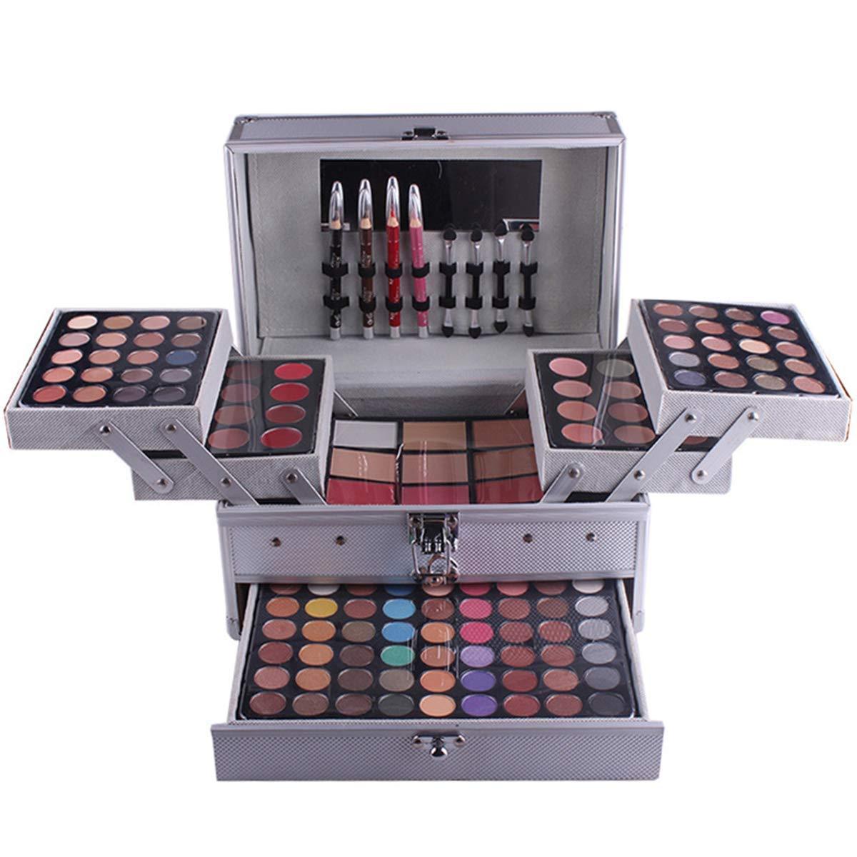 Pure Vie All-in-One Holiday Gift Makeup Set Essential Starter Bundle  Include Eyeshadow Palette Lipgloss Concealer Blush Eyebrow Foundation Face  Powder Eyeliner Pencil - Make up Kit for Women Full Kit
