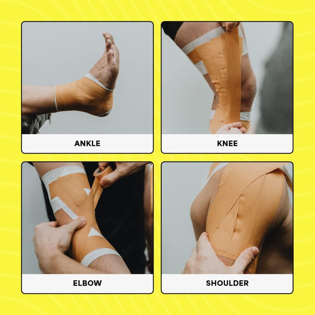 JYNXOR 3 Rouleaux Strap Sport, Long 10M 1,5cm Breit, Tape Sportif